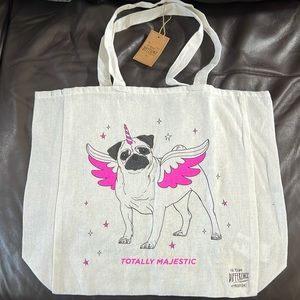 NWT White Pug Unicorn Bag “Totally Majestic “